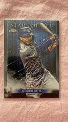 Front | Mookie Betts [Black] Baseball Cards 2022 Topps Stars of MLB Chrome