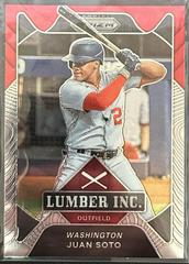 Juan Soto #LI9 Baseball Cards 2021 Panini Prizm Lumber Inc Prices