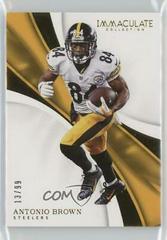 Antonio Brown #84 Football Cards 2017 Panini Immaculate Collection Prices