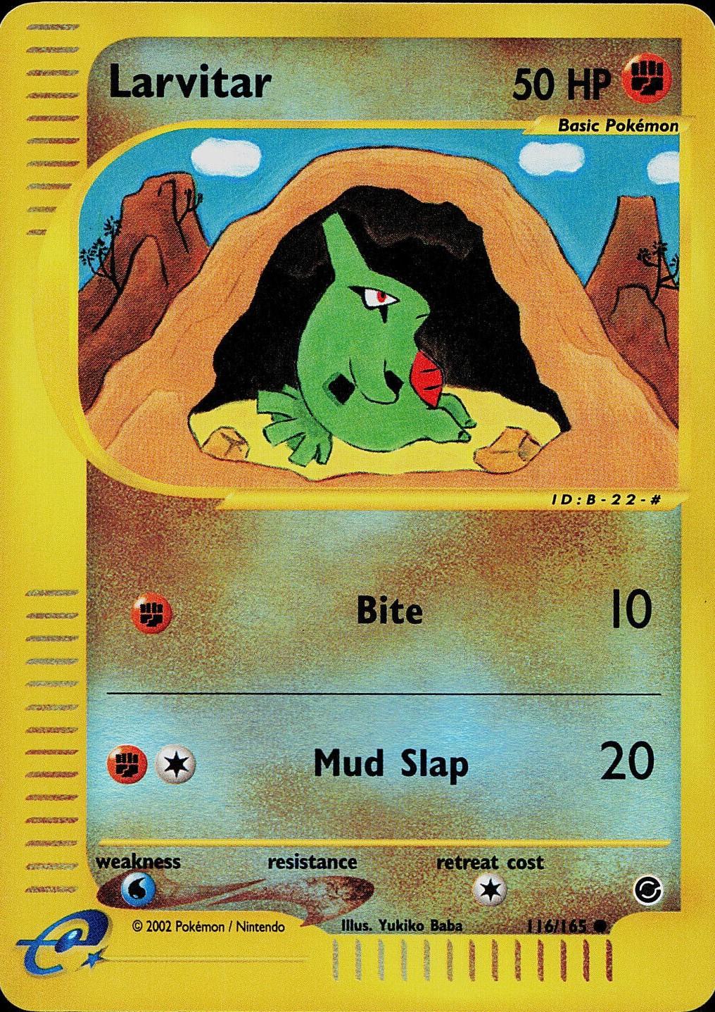 Larvitar [Reverse Holo] #116 Pokemon Expedition