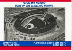 Back | Cleveland Indians Team Sticker Baseball Cards 1988 Fleer Team Stickers