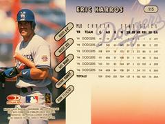 Rear | Eric Karros Baseball Cards 1997 Panini Donruss Team Set