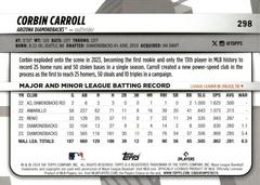 Back | Corbin Carroll [Red Foil] Baseball Cards 2024 Topps Big League Baseball