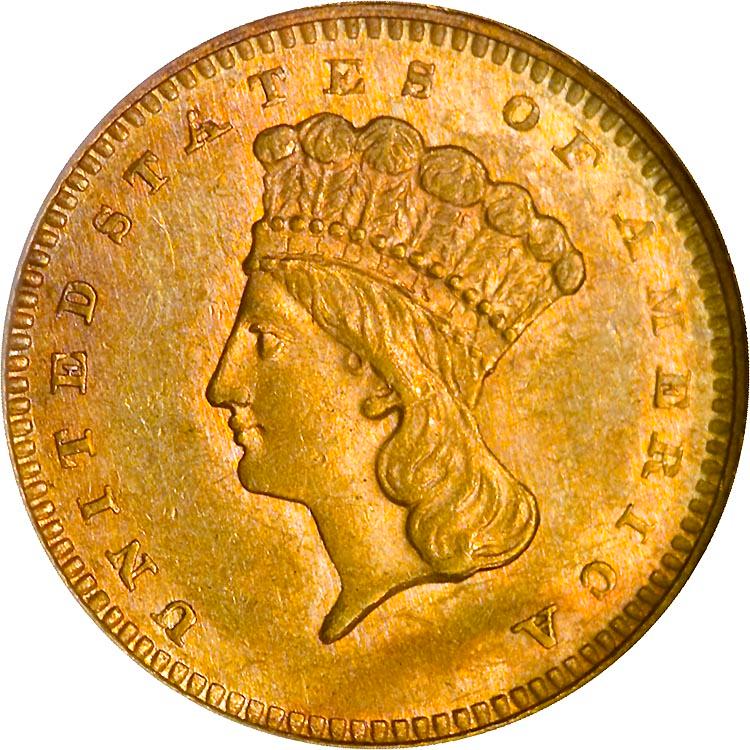 1864 [PROOF] Coins Gold Dollar