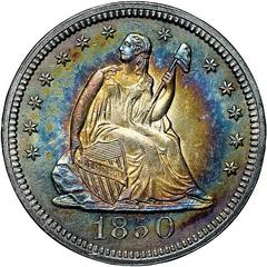 1850 [PROOF] Coins Seated Liberty Quarter Prices