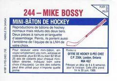 Back | Mike Bossy Hockey Cards 1987 O-Pee-Chee Sticker