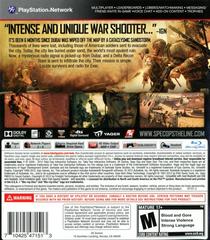 Back Cover | Spec Ops The Line Playstation 3