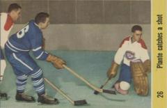 Plante Catches [A Shot] #26 Hockey Cards 1958 Parkhurst Prices