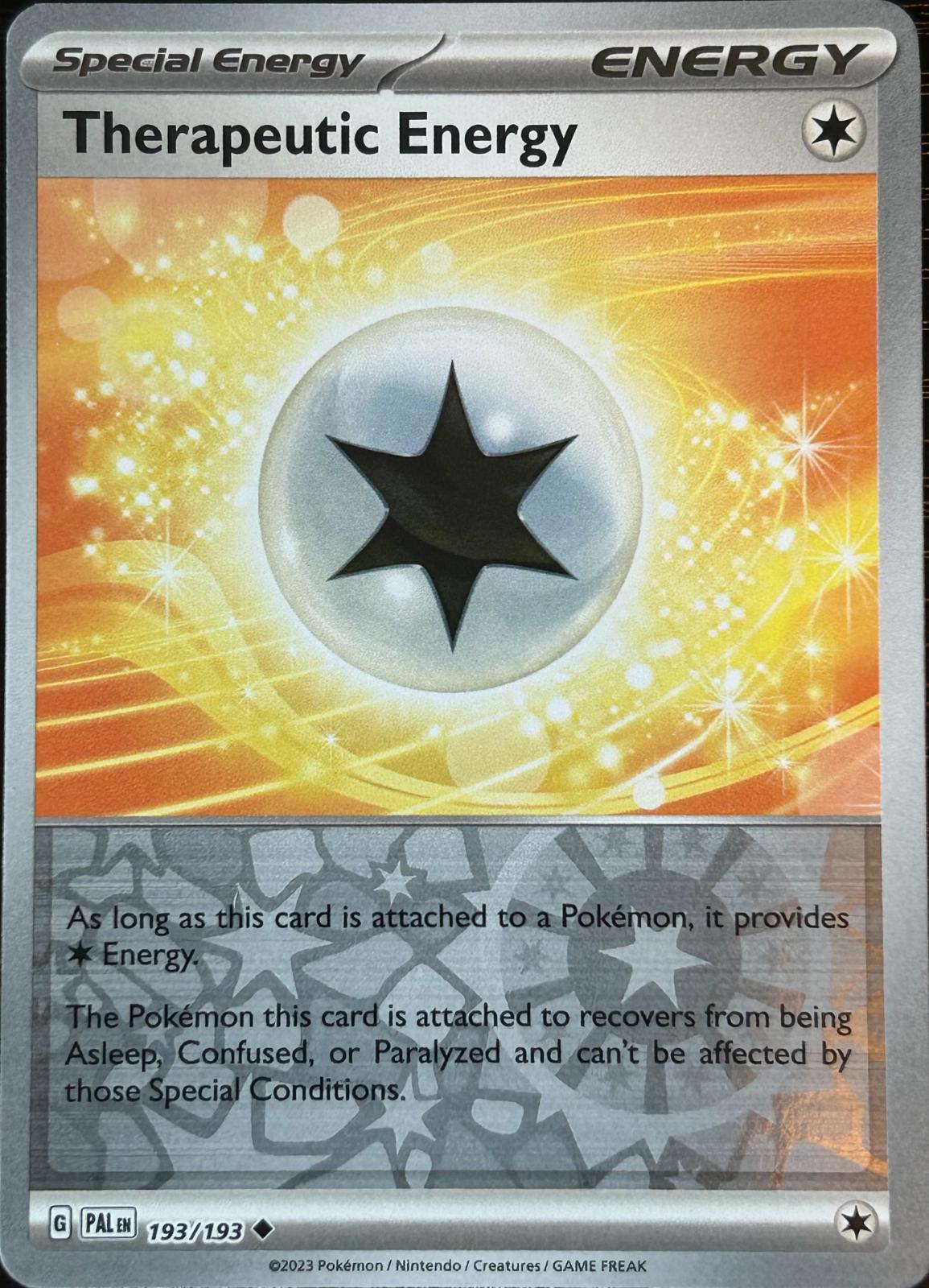 Therapeutic Energy [Reverse Holo] #193 Pokemon Paldea Evolved