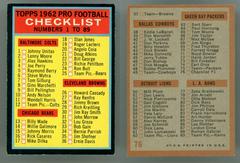 Checklist Football Cards 1962 Topps Prices