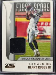 Henry Ruggs III [First Score] Football Cards 2021 Panini Score Prices