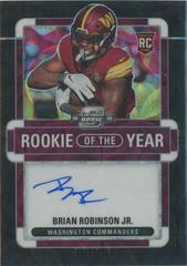 Brian Robinson Jr. [Rookie of the Year Autograph Black Scope] #ROY-BR Football Cards 2022 Panini Contenders Optic Rookie of the Year Prices