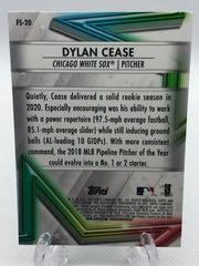 Back Of Card | Dylan Cease [Future Stars] Baseball Cards 2021 Topps Chrome Future Stars