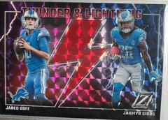 Jared Goff / Jahmyr Gibbs [Red] #8 Football Cards 2023 Panini Zenith Thunder and Lightning Prices