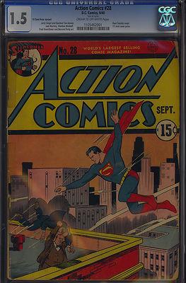 Action Comics [15 Cent] #28 (1940) Comic Books Action Comics