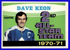 Dave Keon #259 Hockey Cards 1971 O-Pee-Chee Prices