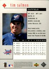 Back Of Card | Tim Salmon Baseball Cards 1999 Upper Deck Black Diamond