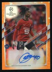 Eduardo Camavinga [Orange Bubbles Refractor] Soccer Cards 2020 Topps Chrome UEFA Champions League Autographs Prices