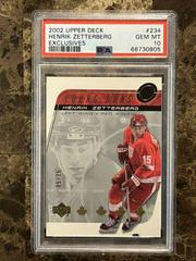 Henrik Zetterberg [Exclusives] #234 Hockey Cards 2002 Upper Deck Prices