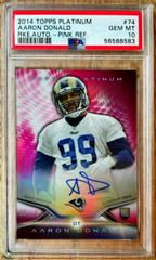 Aaron Donald [Pink Refractor] Football Cards 2014 Topps Platinum Rookie Autograph Prices