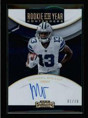 Michael Gallup [Autograph Gold] Football Cards 2018 Panini Contenders Rookie of the Year Prices