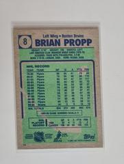 Backside | Brian Propp Hockey Cards 1990 Topps