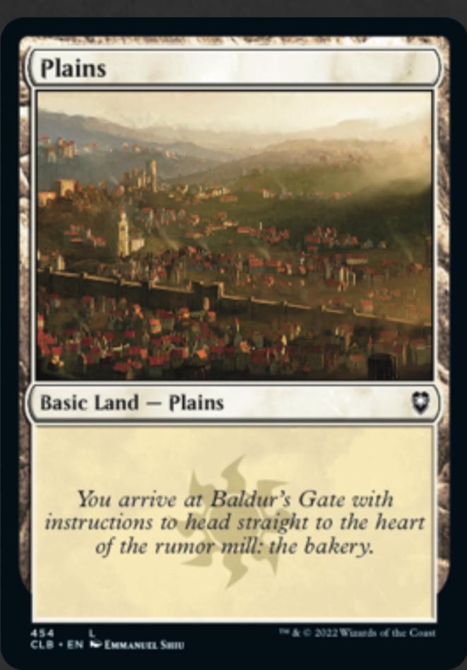 Plains #454 Magic Commander Legends: Battle for Baldur's Gate