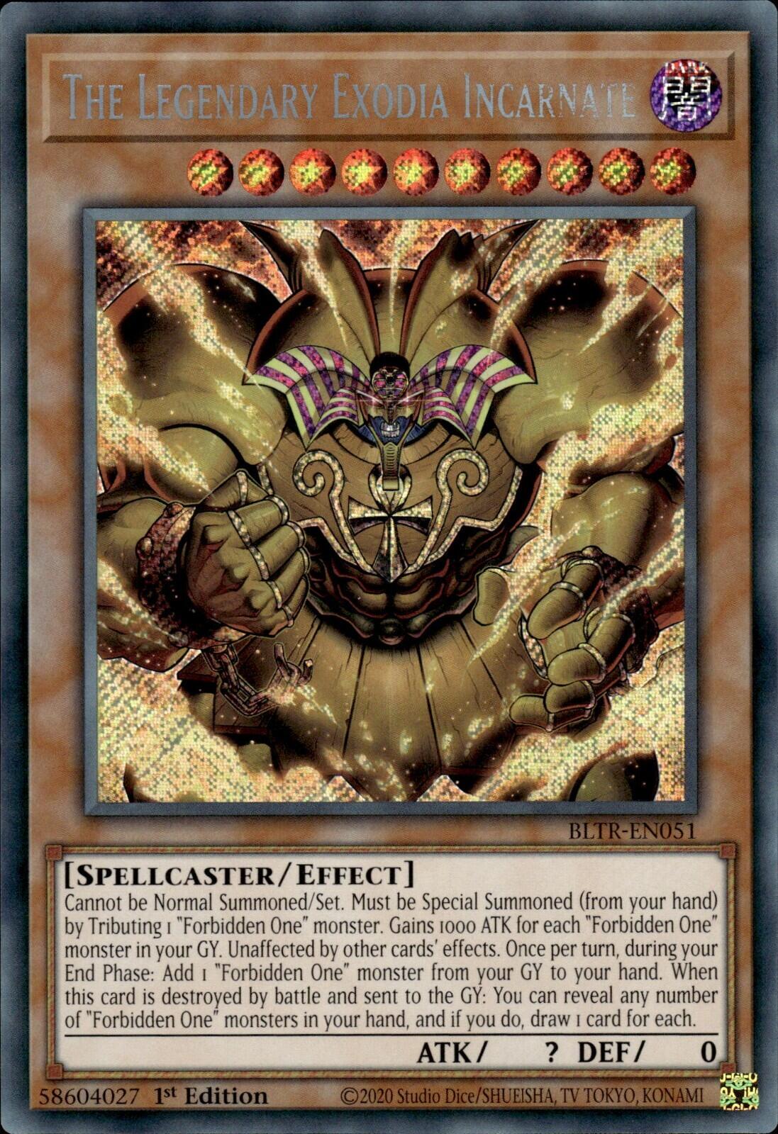 The Legendary Exodia Incarnate BLTR-EN051 YuGiOh Battles of Legend: Terminal Revenge