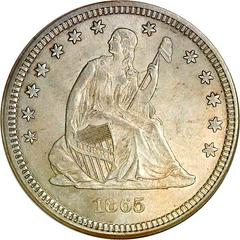 1865 S Coins Seated Liberty Quarter Prices