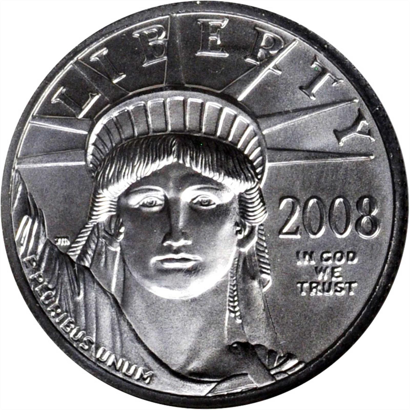 2008 Coins $50 American Platinum Eagle