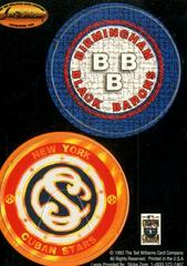 Birmingham Black Barons/ New York Cuban Stars Baseball Cards 1993 Ted Williams Co. Pogs Prices
