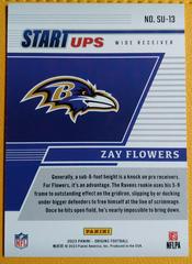 Back Of Card | Zay Flowers Football Cards 2023 Panini Origins Start Ups