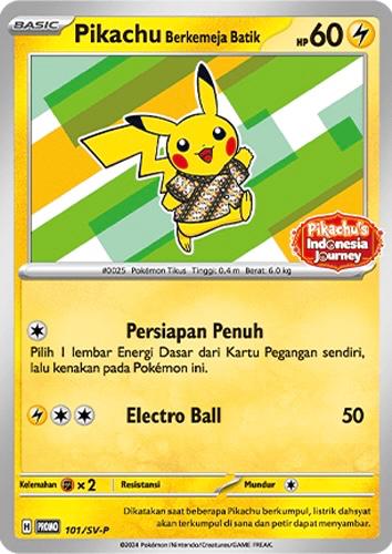 Pikachu Berkemeja Batik #101/SV-P Pokemon Promo