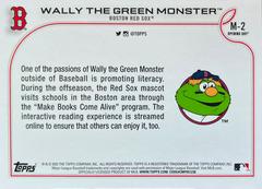 Card Back | Wally the Green Monster Baseball Cards 2022 Topps Opening Day Mascots