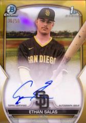 Ethan Salas [Gold] #CPA-ESS Baseball Cards 2023 Bowman Chrome Prospect Autographs Prices