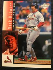 Mark McGwire Baseball Cards 1998 Upper Deck McGwire's Chase for 62 Prices