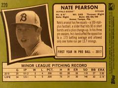 Rear | Nate Pearson Baseball Cards 2020 Topps Heritage Minor League