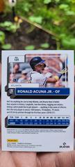 Back | Ronald Acuna Jr. [Career Stat Line] Baseball Cards 2022 Panini Donruss