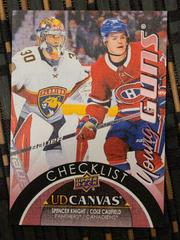 Spencer Knight/Cole Caufield Hockey Cards 2021 Upper Deck UD Canvas Prices