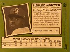 Rear | Elehuris Montero Baseball Cards 2020 Topps Heritage Minor League