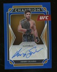 Henry Cejudo [Blue] Ufc Cards 2022 Panini Prizm UFC Champion Signatures Prices