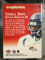 Back Of Card | Terrell Davis Football Cards 2000 Fleer E X Explosive