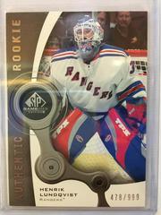 Henrik Lundqvist #131 Hockey Cards 2005 SP Gam Used Prices