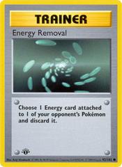 Energy Removal [1st Edition] #92 Pokemon Base Set Prices