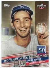 Sandy Koufax Baseball Cards 2019 Topps Opening Day 150 Years of Fun Prices