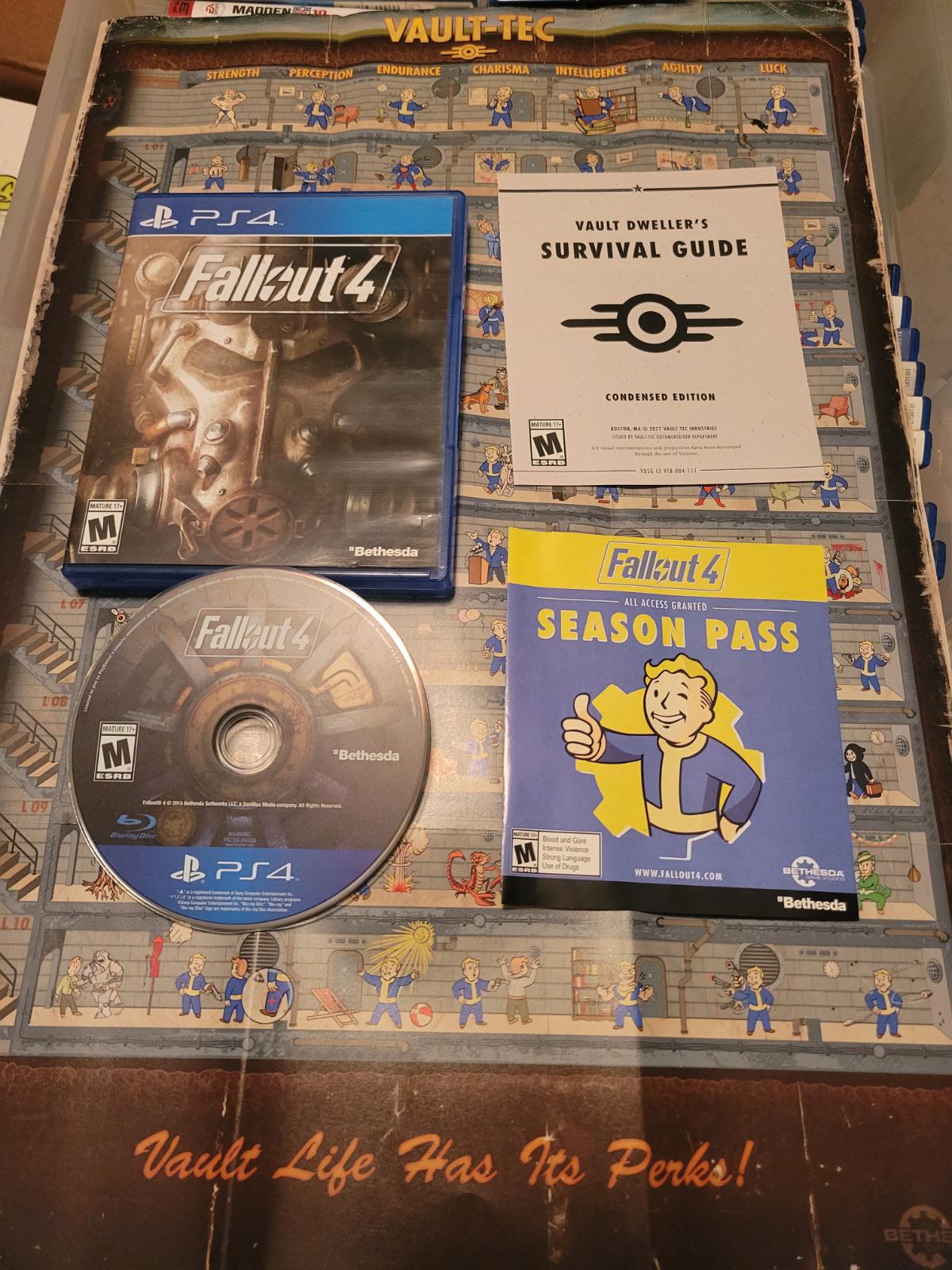 Fallout 4 Item, Box, and Manual Playstation 4