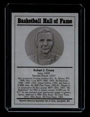 Robert Cousy Basketball Cards 1986 Hall of Fame Metallic Prices