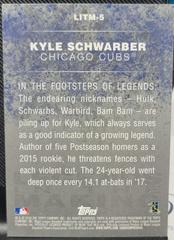Back Of Card | Kyle Schwarber [Blue] Baseball Cards 2018 Topps Legends in the Making