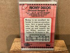 Back [ Without Disclaimer] | Rickey Dixon Football Cards 1990 Topps