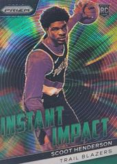 Scoot Henderson [Green] #9 Basketball Cards 2023 Panini Prizm Instant Impact Prices